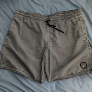 Volcom Lido Volley Shorts Washed Olive Green Size L Like New
